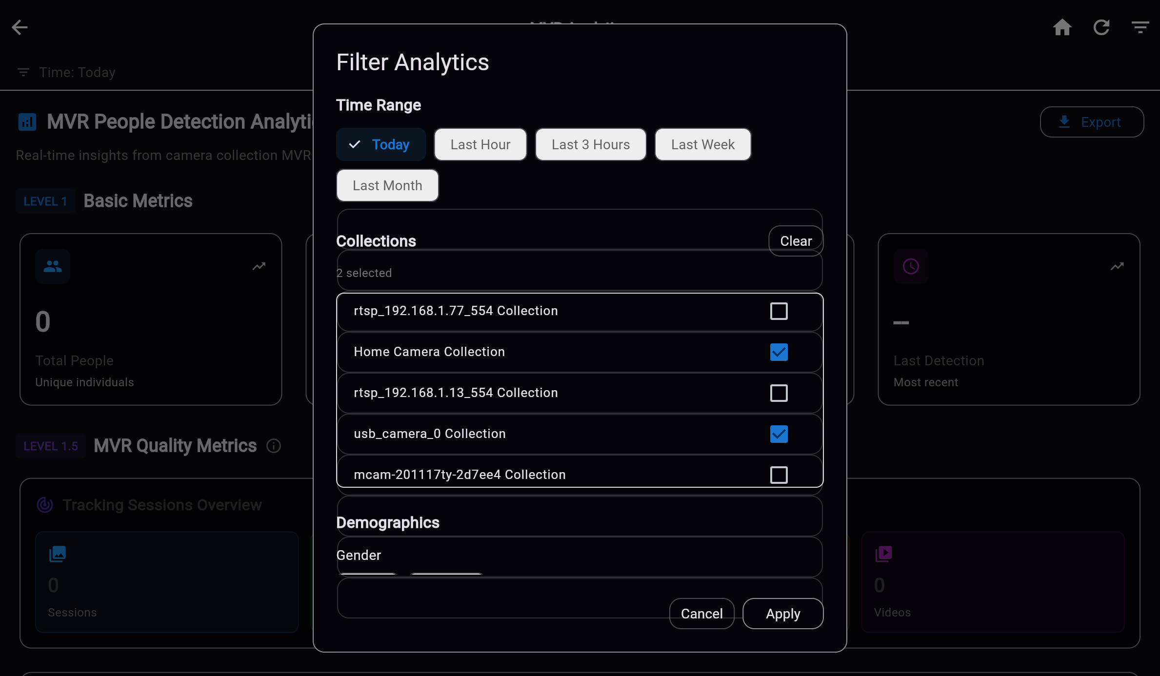 Analytics Filters